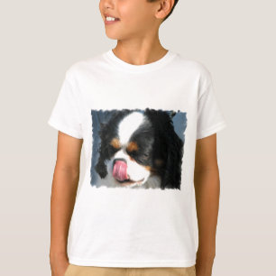 かわいく無頓着なSpanial犬の青年スエットシャツ Tシャツ