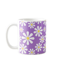 かわいく熱狂するなデイジーのパーソナライズな紫色の黄色