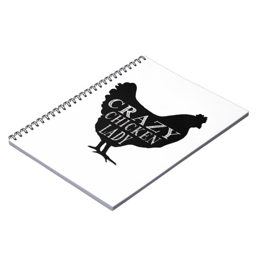 かわいく熱狂するな鶏の女性 ノートブック (左側)