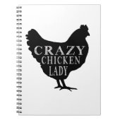 かわいく熱狂するな鶏の女性 ノートブック (正面)