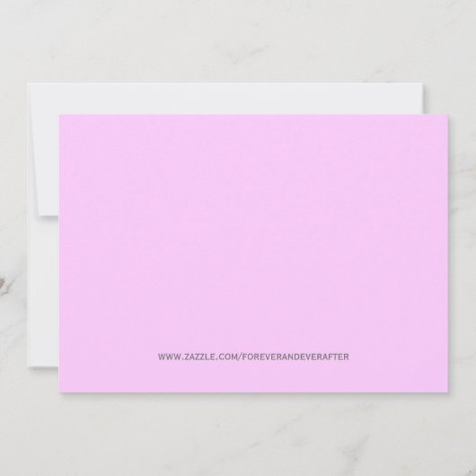 かわいく甘いピンクの三重項のベビーシャワー 招待状 (裏面)