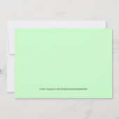 かわいく甘い緑のベビーシャワー 招待状 (裏面)