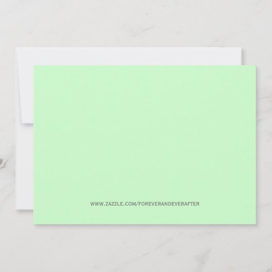 かわいく甘い緑のベビーシャワー 招待状 (裏面)