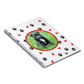 かわいく甘い足およびハートパターンが付いている写真をかわいがって下さい ノートブック (右側)