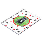 かわいく甘い足およびハートパターンが付いている写真をかわいがって下さい ノートブック (左側)