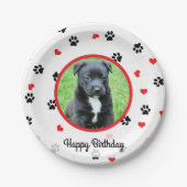 かわいく甘い足およびハートパターンが付いている写真をかわいがって下さい ペーパープレート (正面)