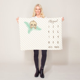 かわいく男女兼用なベビーの怠惰のベビーのマイル標石 フリースブランケット