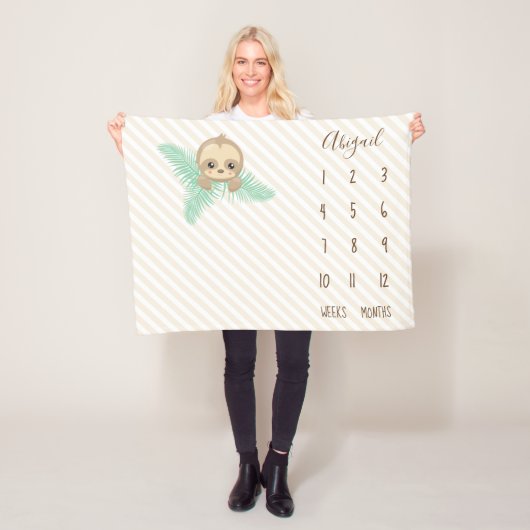 かわいく男女兼用なベビーの怠惰のベビーのマイル標石 フリースブランケット (インサイチュ)