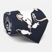 かわいく白いネズミ。 深宇宙 ネクタイ (ロール)