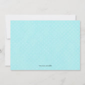 かわいく白いレースのコルセットのランジェリーのブライダルシャワー 招待状 (裏面)