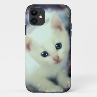 かわいく白い子ネコのiphoneの箱 iPhone 11 ケース