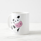 かわいく白い牛 コーヒーマグカップ (正面左)