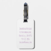 かわいく白い虹のユニコーンのピンクの魔法の荷物のラベル ラゲッジタグ (裏面縦)