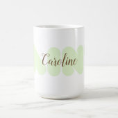 かわいく真新しいタイポグラフィは一流の文字のマグを加えます コーヒーマグカップ (中央)