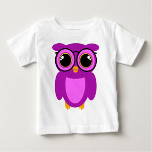 かわいく真面目なフクロウ ベビーTシャツ
