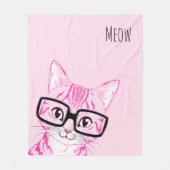 かわいく真面目な猫のバターのようで柔らかいフリースブランケット媒体 フリースブランケット (正面)