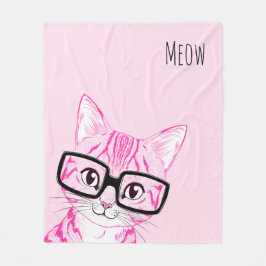 かわいく真面目な猫のバターのようで柔らかいフリースブランケット媒体 フリースブランケット