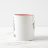 かわいく眠い漫画象のマグ ツートーンマグカップ (中央)