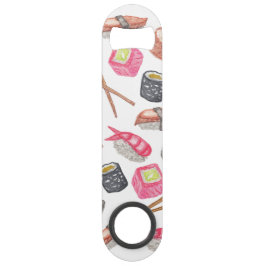 かわいく粋な水彩画の寿司の為および箸 スピード栓抜き