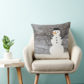 "かわいく素朴な雪だるまの枕装飾用クッション クッション (椅子)