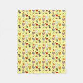 かわいく継ぎ目が無い鶏パターン漫画 フリースブランケット (正面)