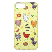 かわいく継ぎ目が無い鶏パターン漫画 Case-Mate iPhoneケース (裏面)