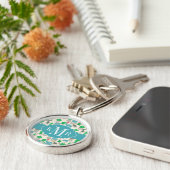 かわいく自然な花のサボテンパターン キーホルダー (側面)