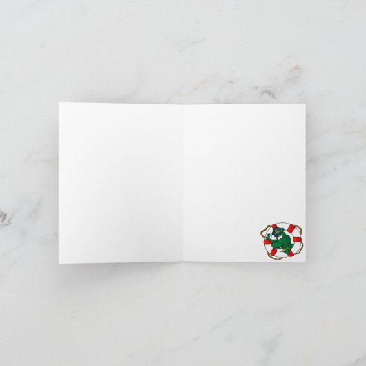 かわいく航海のなわにベビーシャワーは感謝していしています サンキューカード (内部)