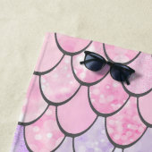 かわいく航海のなビーチタオル、人魚のスケール ビーチタオル (インサイチュ)