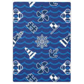 かわいく航海のな波パターン クリップボード (裏面)