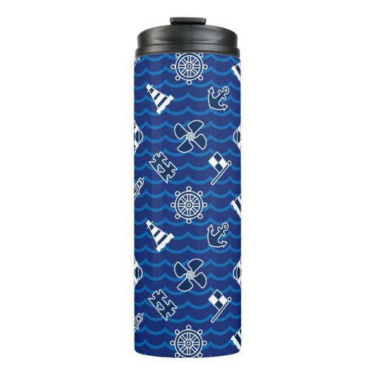かわいく航海のな波パターン タンブラー (正面)