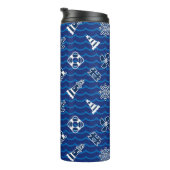 かわいく航海のな波パターン タンブラー (回転右)