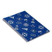 かわいく航海のな波パターン ノートブック (右側)