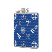 かわいく航海のな波パターン フラスク (左)