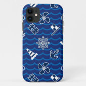 かわいく航海のな波パターン Case-Mate iPhoneケース (裏面)