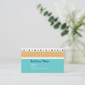 かわいく芸術的でお洒落な水玉模様パターン 名刺 (スタンド正面)