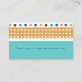 かわいく芸術的でお洒落な水玉模様パターン 名刺 (裏面)