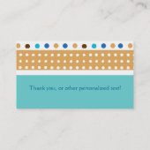 かわいく芸術的でお洒落な水玉模様パターン 名刺 (裏面)