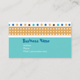 かわいく芸術的でお洒落な水玉模様パターン 名刺