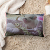 かわいく豚のような枕 ランバークッション (ブランケット)