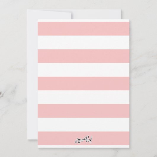 かわいく豚のような誕生日のパーティの招待状 招待状 (裏面)