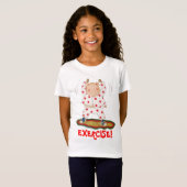 かわいく豚のような運動 Tシャツ (正面フル)