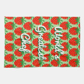 かわいく赤いいちごのカスタムな台所タオルのギフトのアイディア キッチンタオル (横)