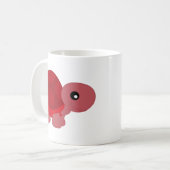 かわいく赤いカメ コーヒーマグカップ (正面左)