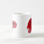 かわいく赤いカメ コーヒーマグカップ (中央)