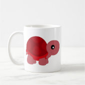 かわいく赤いカメ コーヒーマグカップ (左)