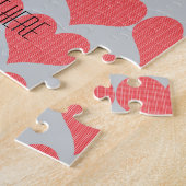 かわいく赤い気球のハート ジグソーパズル (側面)