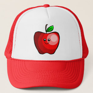 かわいく赤いApple キャップ