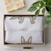 かわいく軽いタンおよび黒いジャーマン・シェパード犬 薄葉紙 (ギフト)