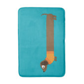 かわいく長いダックスフントのイラストレーション バスマット (正面縦)